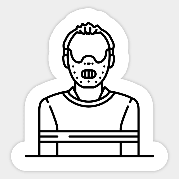 Hannibal Lecter Sticker by sofiaayuso